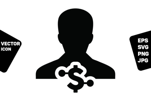 Avatar Icon Vector Digital Dollar Symbol