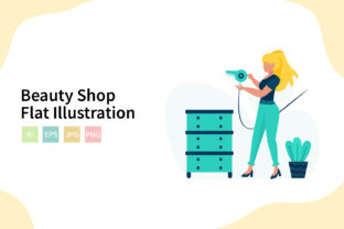 Beauty Shop Flat Vector Illustration: Designing Modern Visual Experiences