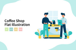Coffee Shop Flat Vector Illustration: A Practical Design Resource for Modern Projects