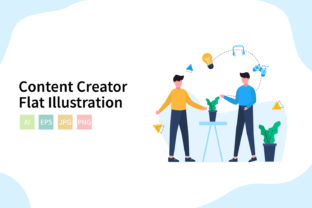 Content Creator Flat Vector Illustration