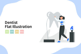 Dentist Flat Vector Illustration: Clean Design for Modern Projects