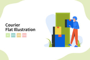 Enhancing Visual Communication with Courier Flat Vector Illustrations