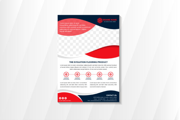 Flooring Product Red Blue Vertical Flyer: A Dynamic Design Tool for Modern Marketing