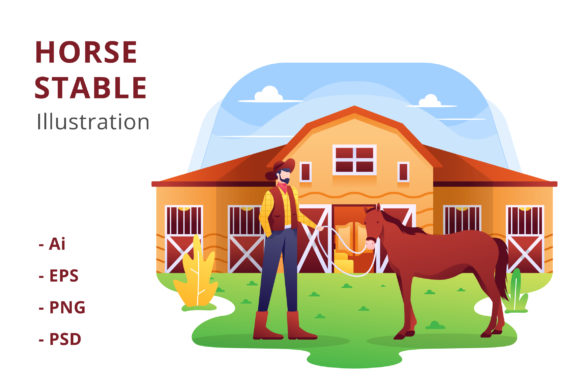 Horse Stable Illustration: A Versatile Visual Resource for Modern Design Needs