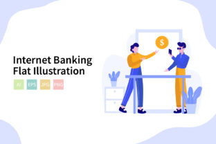 Internet Banking Flat Illustration: Bridging Design and Digital Finance