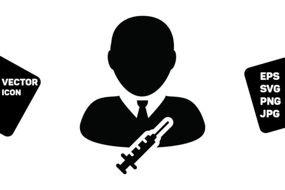 Vaccine Icon Vector with Syringe User: A Modern Visual Tool for Medical and Healthcare Design