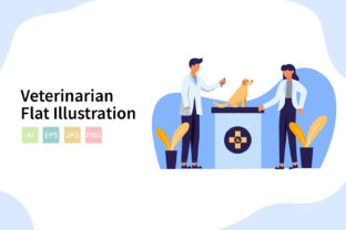 Veterinarian Flat Vector Illustration: A Versatile Visual Resource for Pet Care Content